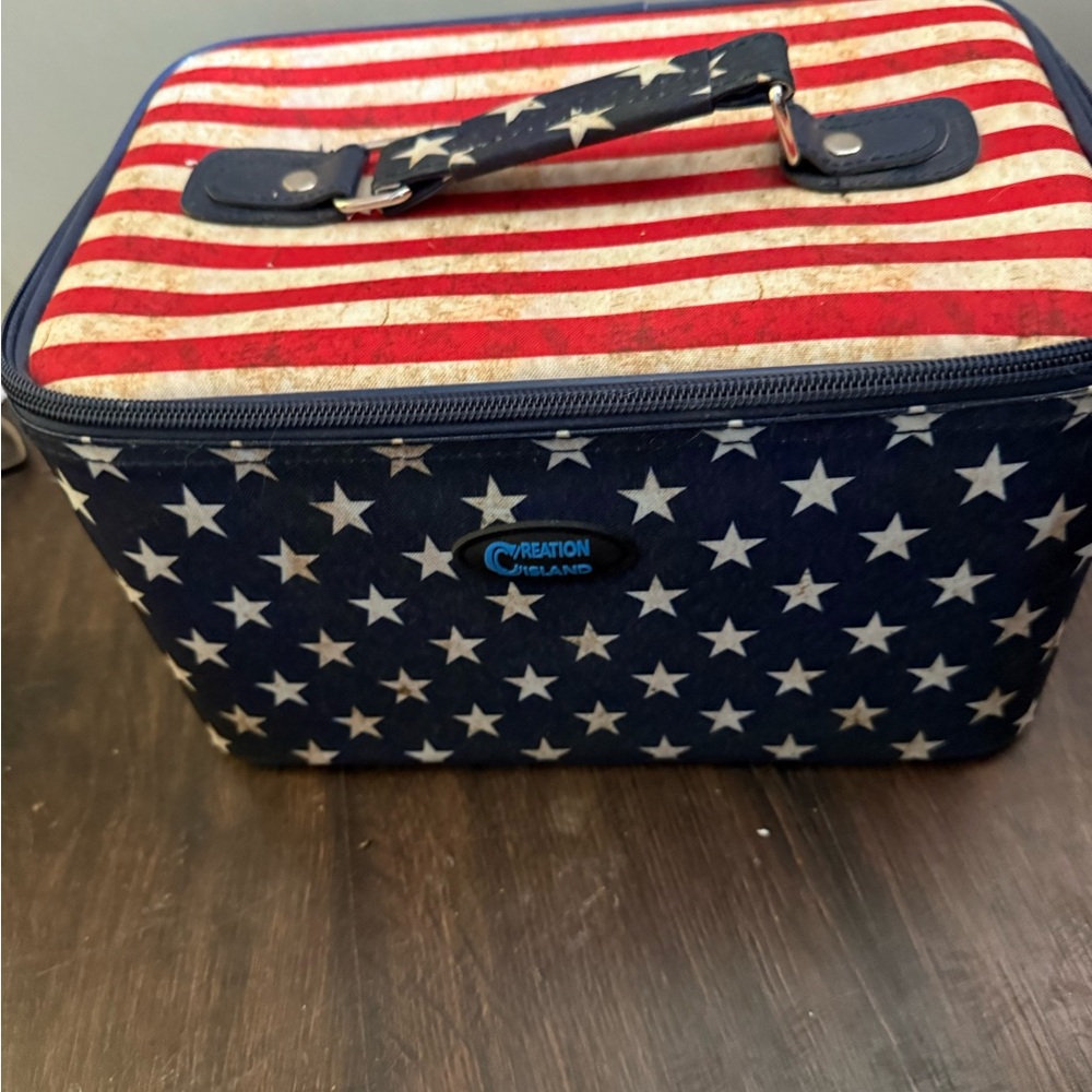 American Flag Cosmetic Bag